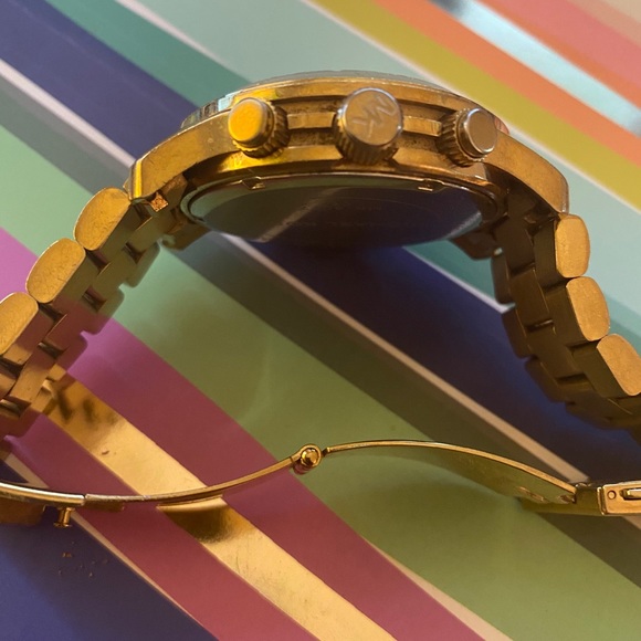 Oversized Gold Micheal Kors Watch main image 4
